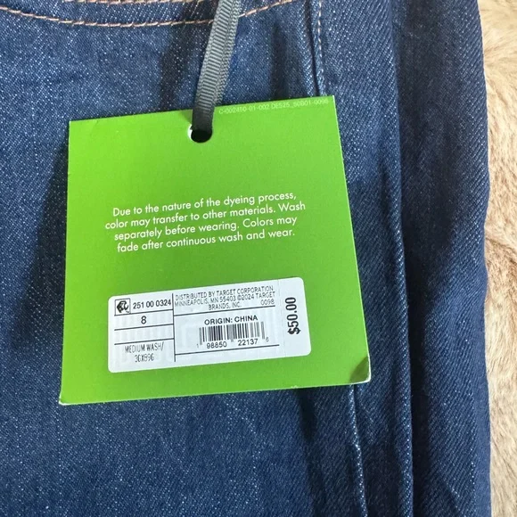 NWT Kate Spade x Target Limited Edition size 8 Dark Blue Cuffed Jeans - Picture 4 of 11